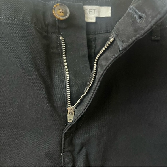 LOFT Black Monroe Chino 4" Cotton Shorts Size 10 - Picture 5 of 9